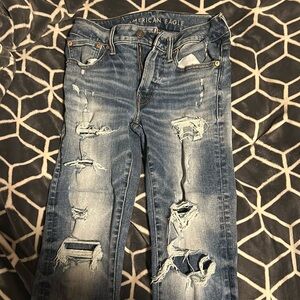 American Eagle ripped jeans with patches